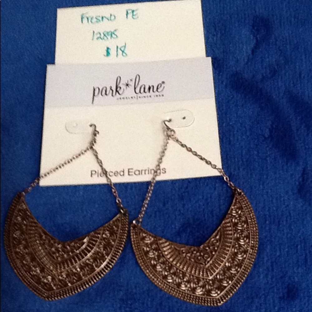 Bronze toned pierced earrings